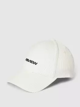 Бейсболка с этикеткой Review, экрю