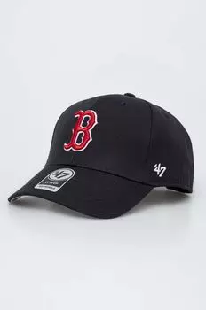 Бейсболка с добавлением хлопка MLB Boston Red Sox 47brand, темно-синий