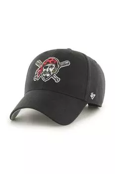 Бейсболка с добавлением хлопка MLB Pittsburgh Pirates 47brand, черный