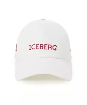 Бейсболка с контрастным логотипом Iceberg, бежевый