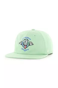 Бейсболка с козырьком хлопковая MLB LA Dodgers 47 Brand, зеленый