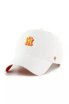 Бейсболка с козырьком хлопковая MLB New York Yankees 47 Brand, белый