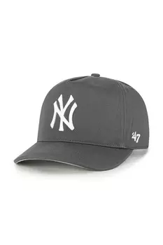 Бейсболка с козырьком хлопковая MLB New York Yankees 47 Brand, серый
