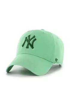 Бейсболка с козырьком хлопковая MLB New York Yankees 47 Brand, зеленый