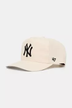 Бейсболка с козырьком хлопковая MLB New York Yankees 47 Brand, бежевый