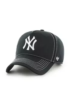 Бейсболка с козырьком хлопковая MLB New York Yankees 47 Brand, черный