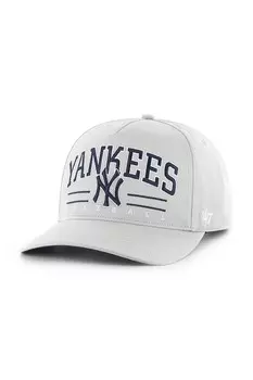 Бейсболка с козырьком хлопковая MLB New York Yankees 47 Brand, серый