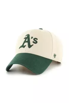 Бейсболка с козырьком хлопковая MLB Oakland Athletics 47 Brand, белый