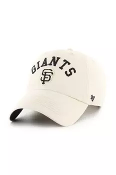 Бейсболка с козырьком хлопковая MLB San Francisco Giants 47 Brand, бежевый