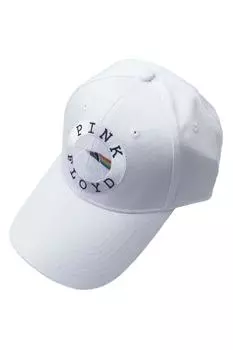 Бейсболка с круглым логотипом Pink Floyd, белый