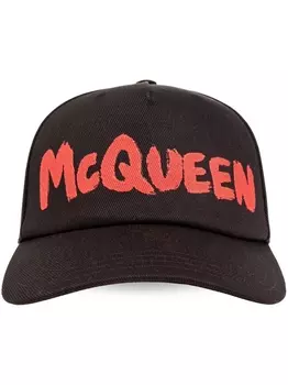 Бейсболка с логотипом Alexander McQueen, черный