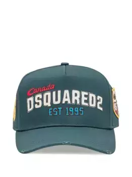 Бейсболка с логотипом и эффектом потертости DSQUARED2, зеленый