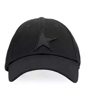 Бейсболка с логотипом и нашивкой спереди Golden Goose, черный