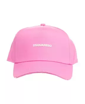 Бейсболка с логотипом, регулируемая застежка Dsquared2, розовый