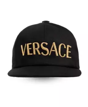 Бейсболка с логотипом Versace, черный