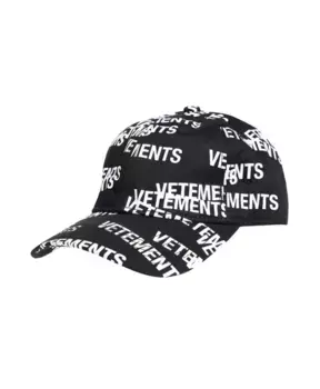 Бейсболка с логотипом Vetements, черный