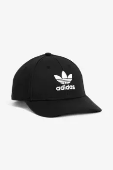 Бейсболка с логотипом в виде трилистника Adidas Originals, черный
