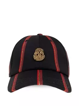 Бейсболка с нашивкой-черепом Alexander McQueen, черный