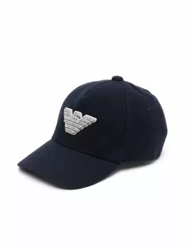 Бейсболка с нашивкой-логотипом Emporio Armani Kids, синий