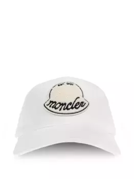 Бейсболка с нашивкой-логотипом MONCLER, белый