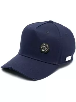 Бейсболка с нашивкой-логотипом Philipp Plein, синий