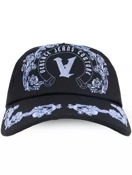 Бейсболка с принтом Barocco Versace Jeans Couture, черный