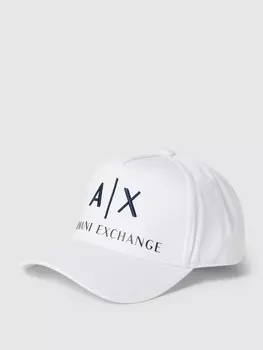 Бейсболка с пришитой этикеткой ARMANI EXCHANGE, белый