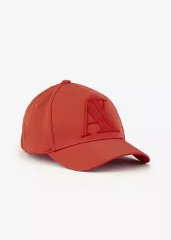 Бейсболка с прорезиненным логотипом Armani Exchange, красный