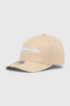 Бейсболка с содержанием шерсти Mitchell&Ness, бежевый