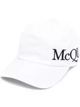 Бейсболка с вышитым логотипом Alexander McQueen, белый