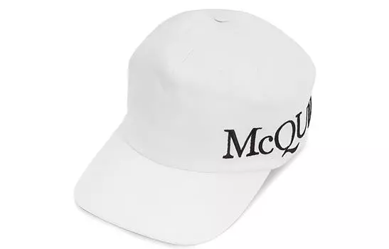 Бейсболка с вышитым логотипом Alexander McQueen, белый