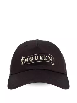 Бейсболка с вышитым логотипом Alexander McQueen, черный