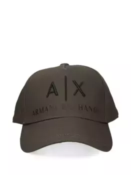 Бейсболка с вышитым логотипом Armani Exchange, коричневый