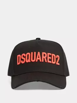 Бейсболка с вышитым логотипом DSQUARED2, черный