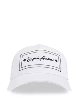 Бейсболка с вышитым логотипом Emporio Armani, белый