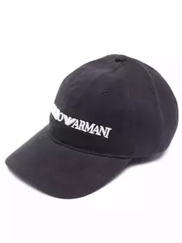 Бейсболка с вышитым логотипом EMPORIO ARMANI, синий