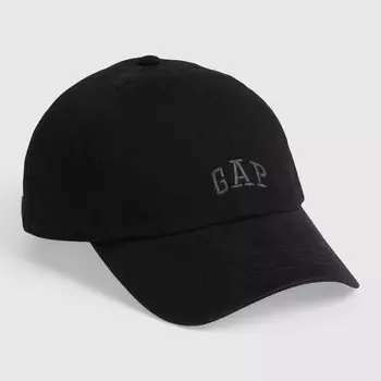 Бейсболка с вышитым логотипом Gap, черный