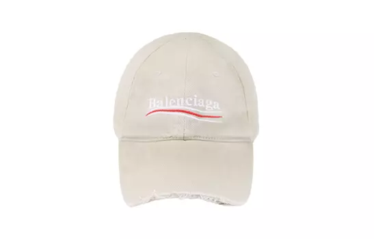 Бейсболка с вышитым логотипом и эффектом потертости Balenciaga
