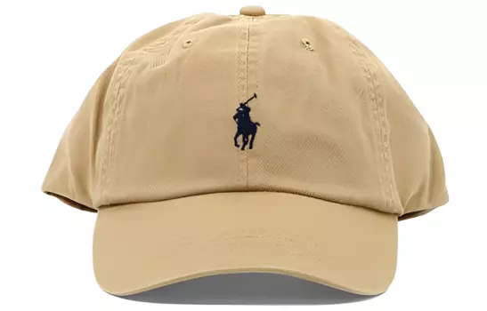 Бейсболка с вышитым логотипом и изогнутым козырьком Polo Ralph Lauren