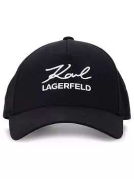 Бейсболка с вышитым логотипом Карла Лагерфельда Karl Lagerfeld, черный