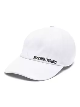 Бейсболка с вышитым логотипом Moschino, белый