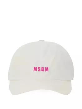 Бейсболка с вышитым логотипом MSGM, белый