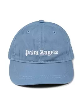 Бейсболка с вышитым логотипом Palm Angels Kids, синий