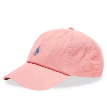 Бейсболка с вышитым пони изогнутым козырьком Polo Ralph Lauren, Desert Rose Pink