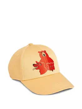 Бейсболка с вышитыми животными Mini Rodini, нейтральный