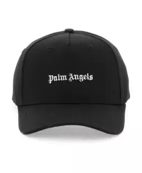 Бейсболка с вышивкой и логотипом Palm Angels, черный