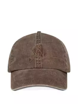 Бейсболка с вышивкой Scrible Axel Arigato, коричневый