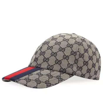 Бейсболка с жаккардовым узором Gg Gucci, синий