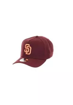 Бейсболка SAN DIEGO PADRES MLB 50TH ANNIVERSARY SIDEPATCH 9FORTY A-FRAME SNAPBACK New Era, цвет weinrot