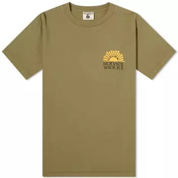 Бейсболка Service Works Sunny Side Up T-Shirt, цвет Olive